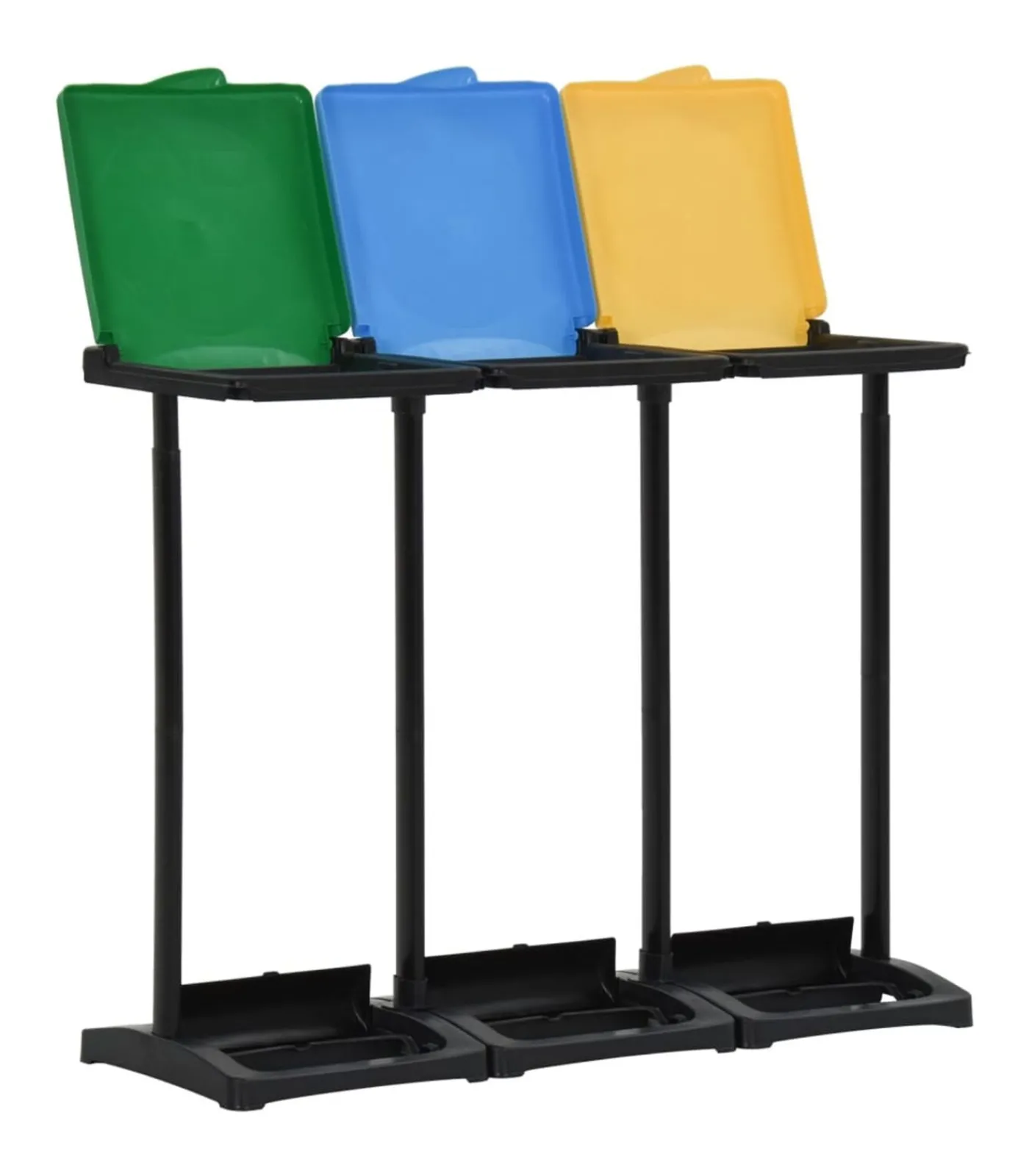 Sale 340989 Afvalzakstandaards met deksel 240-330 L PP meerkleurig Manden En Bakken