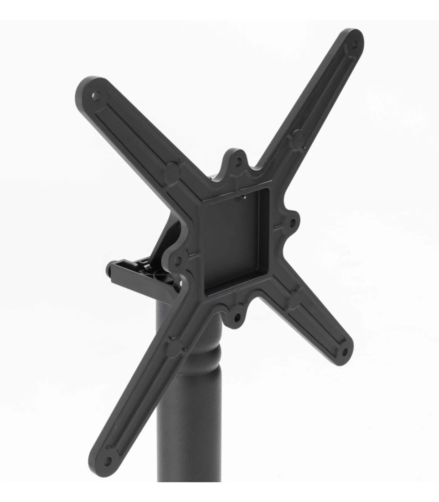 Outlet 60 cm ronde hoge tafel kantelbaar zwart/zilver en zwart marmeren blad Tuinmeubelen