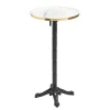 New 60 cm ronde hoge tafel kantelbaar wit/goud en zwart marmeren blad Tuinmeubelen