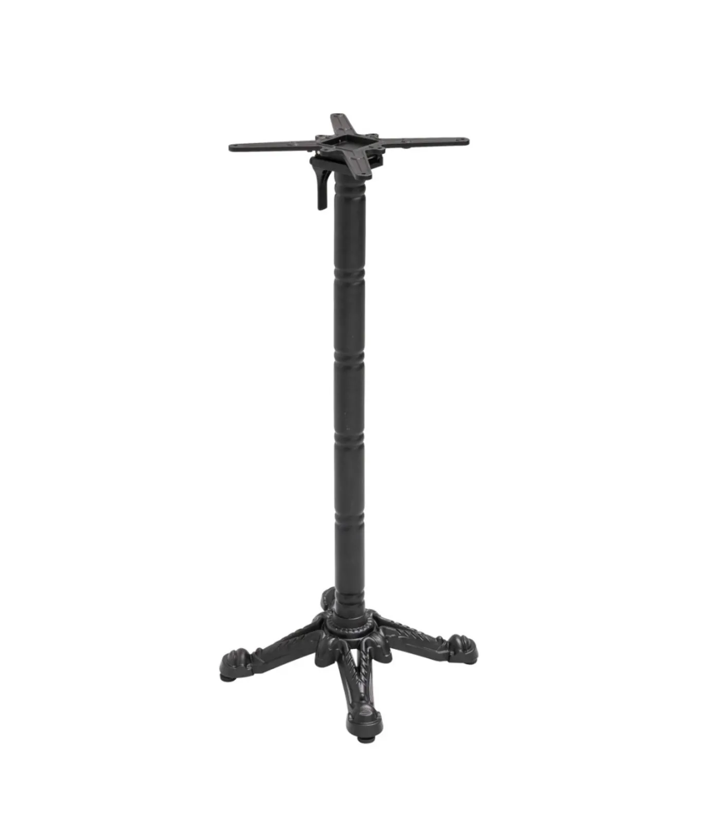 Online 60 cm ronde hoge tafel kantelbaar wit/zilver en zwart marmeren blad Tuinmeubelen