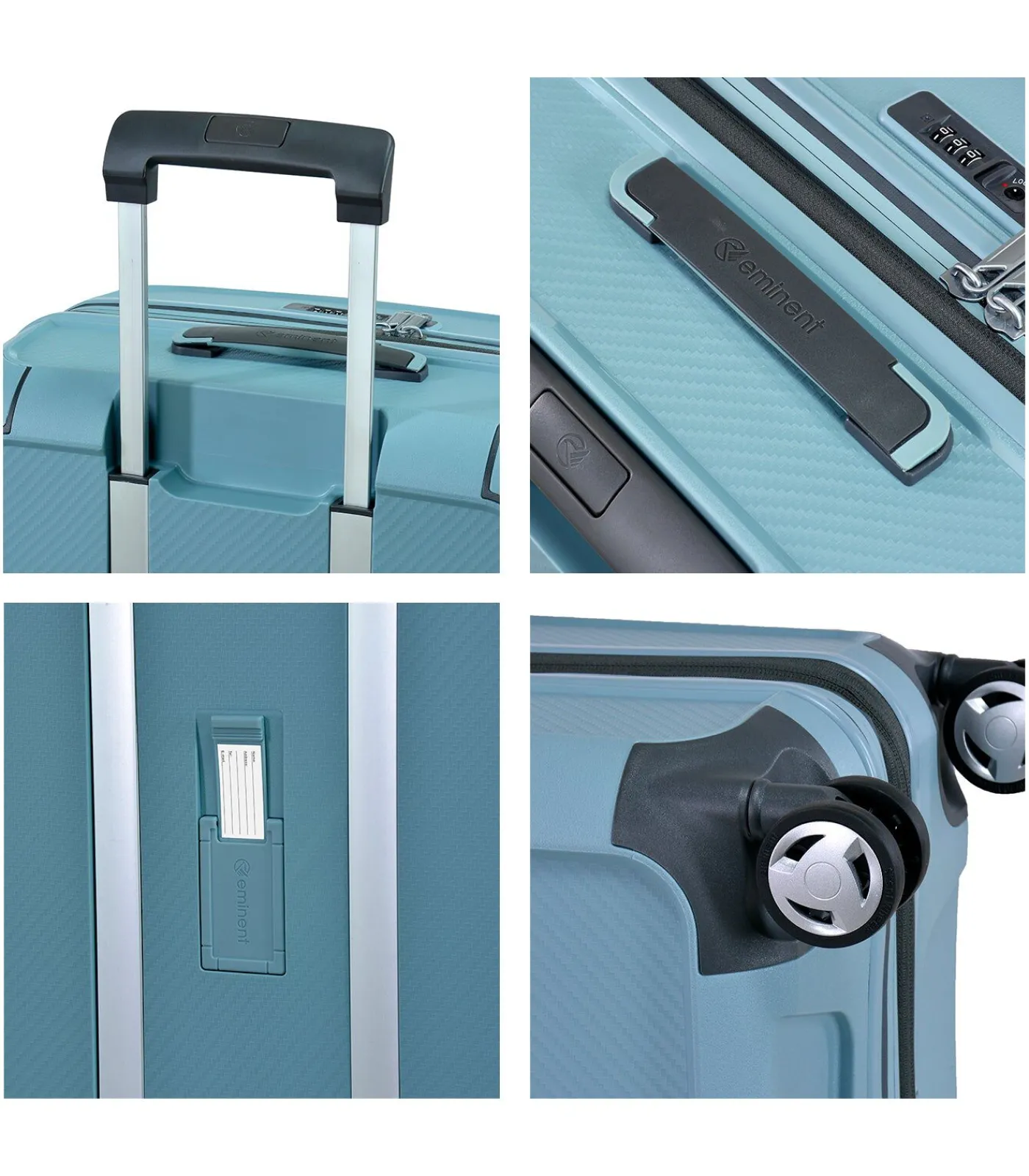 Hot Aegis Expandable Middelgrote Koffer 4 Wielen Lichtblauw Trolleys