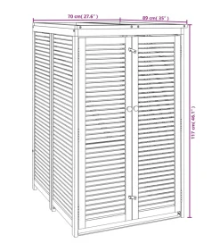 Outlet Afvalbakberging enkel 70x89x117 cm massief acaciahout Manden En Bakken