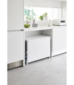 Sale Afvalscheidingsprullenbak met wielen - 3 comp - Tower - Wit Manden En Bakken