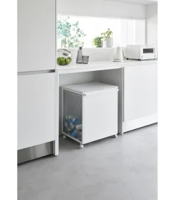 Sale Afvalscheidingsprullenbak met wielen - 2 comp - Tower - Wit Manden En Bakken