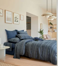 Hot ALLEGRO Bleu Corinthe - Laken 100% coton Lakens