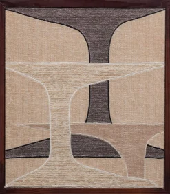 Outlet Anno Wanddeco - Katoen/Hout - Naturel/Bruin - 90x60x10 Decoratie