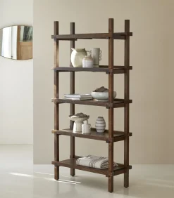 Outlet Arko - Hoge boekenkast in massief mangohout Meubels