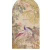 Online Canvas - Reigers tussen Bloemen Japanse stijl - 100x54 Wanddecoratie