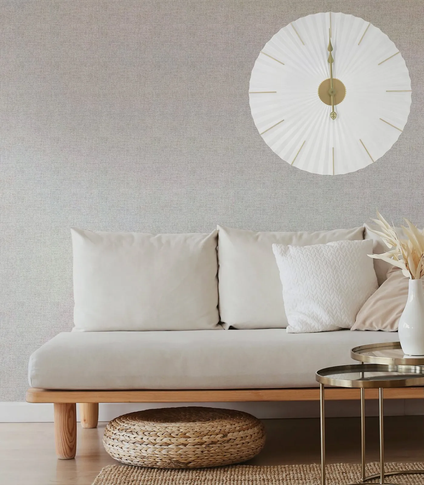 Klok - origami - 60x60 Wanddecoratie