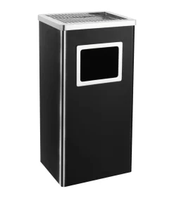 New Asbak/prullenbak Hotel 45 L staal zwart Manden En Bakken