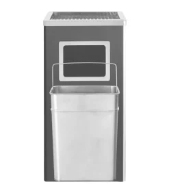 New Asbak/prullenbak Hotel 45 L staal zwart Manden En Bakken