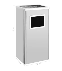 Outlet Asbak/prullenbak Hotel 45 L roestvrij staal Manden En Bakken