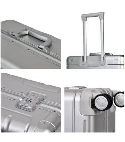 Discount Athens Middelgrote Aluminium Koffer 4 Wielen Trolleys