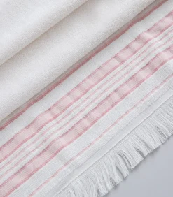 New Badhanddoek Derin 100x150 cm Ecru/Lichtroze Handdoeken