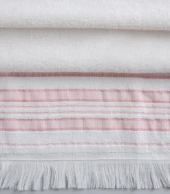 New Badhanddoek Derin 100x150 cm Ecru/Lichtroze Handdoeken