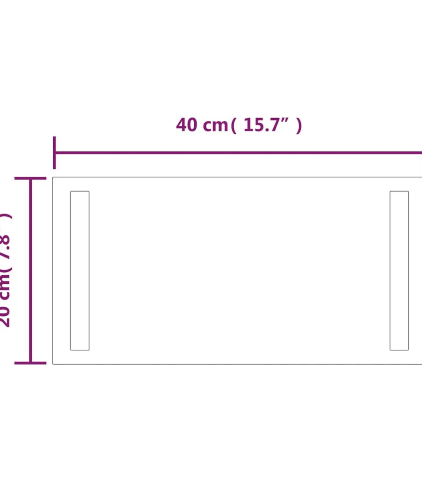 Badkamerspiegel LED 20x40 cm Spiegels
