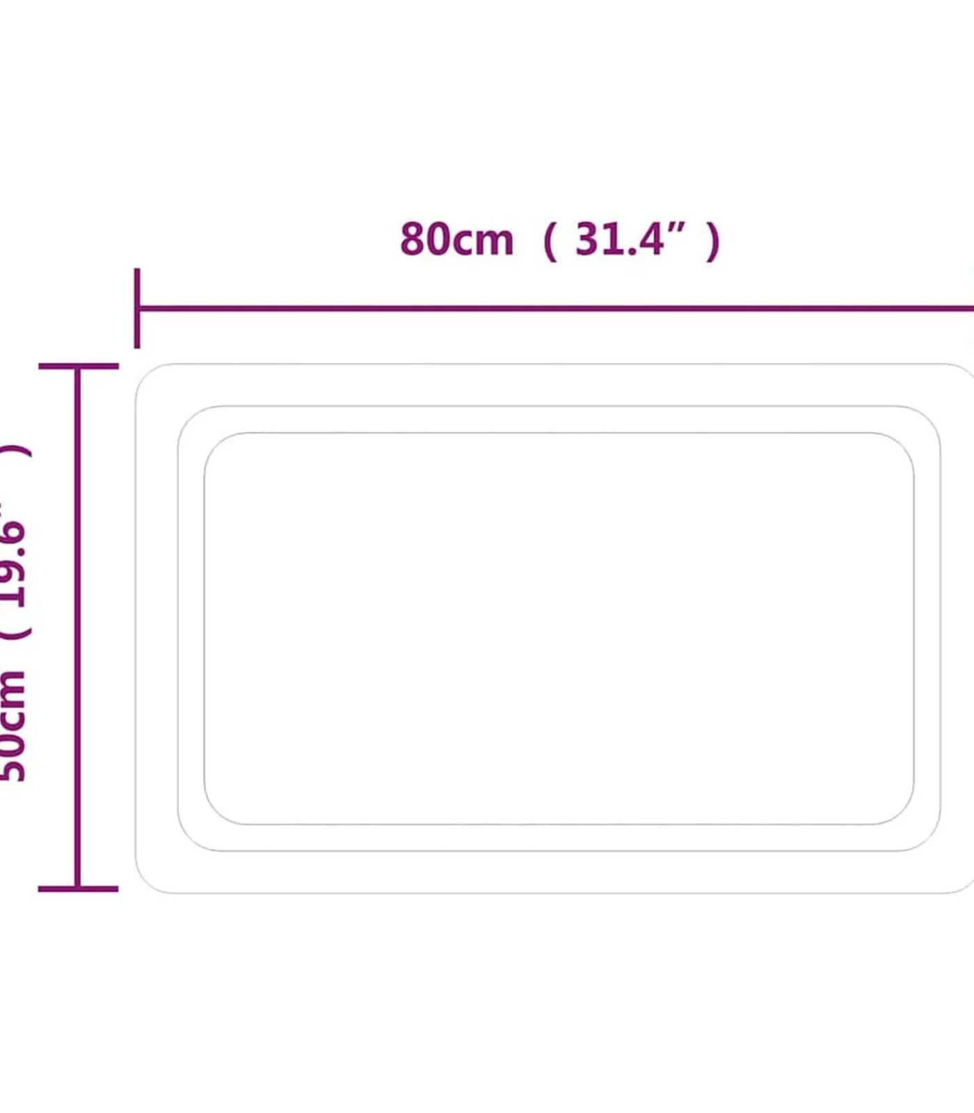 Outlet Badkamerspiegel LED 80x50 cm Spiegels