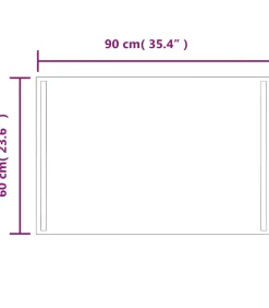 Discount Badkamerspiegel LED 90x60 cm Spiegels