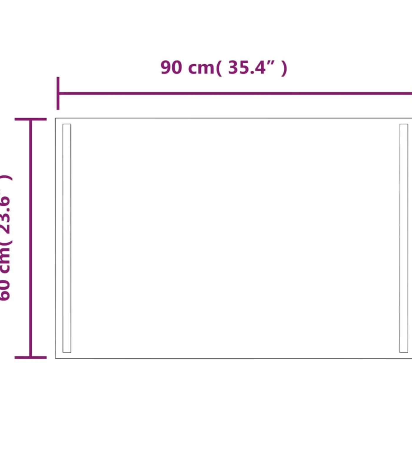 Outlet Badkamerspiegel LED 60x90 cm Spiegels