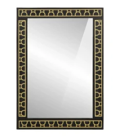 Badkamerspiegel 50x70x2,5 cm massief mangohout en glas Spiegels