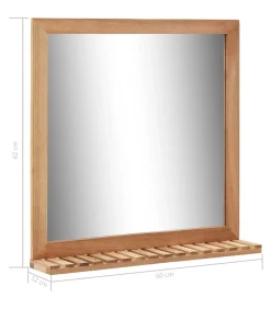 Hot Badkamerspiegel 60x12x62 massief walnotenhout Spiegels