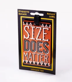 New Bagagelabel - Size does matter - oranje Reisaccessoires