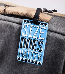 Hot Bagagelabel - Size does matter- blauw Reisaccessoires
