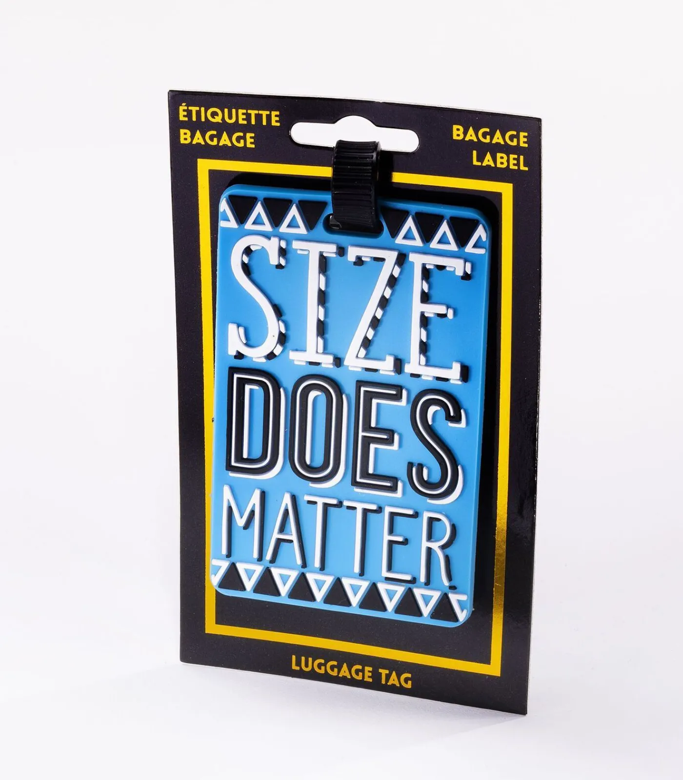 Hot Bagagelabel - Size does matter- blauw Reisaccessoires