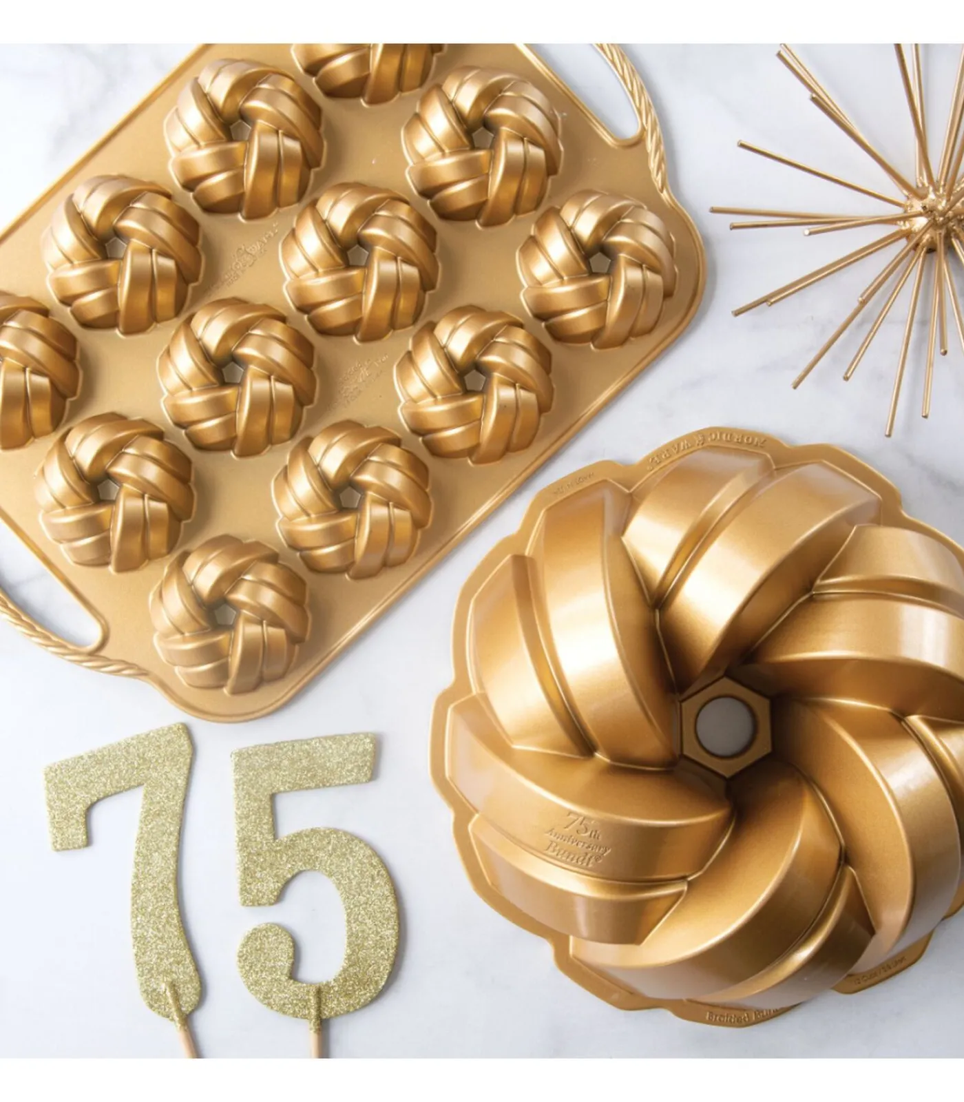 Discount Bakvorm Braided Bundtette Goud - 12 stuks Bakken