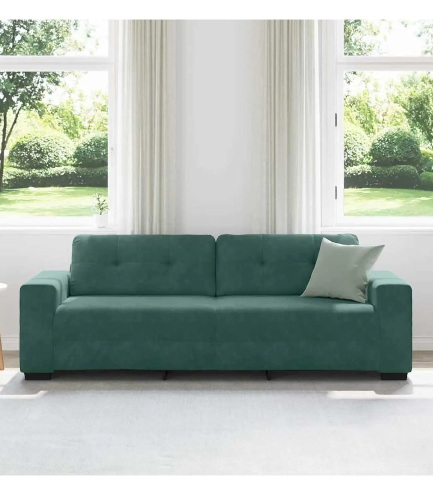 Outlet Bank met kussen Donkergroen Fluweel Zetels