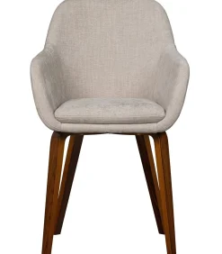 Hot Base Eetkamerstoelen - Velvet Melange - Zand - Set van 6 Stoelen