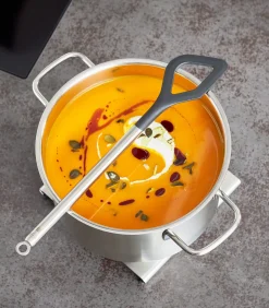 Online Basic Line Schuimspaan - RVS / Siliconen - 32 cm Bakken