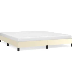 Hot Bedframe kunstleer crèmekleurig 160x200 cm Bedden
