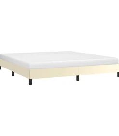 Hot Bedframe kunstleer crèmekleurig 160x200 cm Bedden