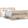 Bedframe zonder matras massief grenenhout 160x200 cm Bedden