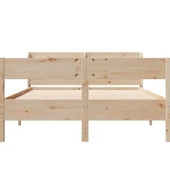Bedframe zonder matras massief grenenhout 160x200 cm Bedden