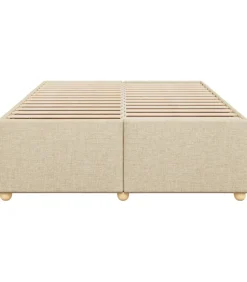 Discount Bedframe zonder matras stof crèmekleurig 160x200 cm Bedden