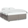 Sale Bedframe zonder matras stof taupe 180x200 cm Bedden