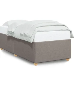 Discount Bedframe zonder matras 100x200 cm stof taupe Bedden