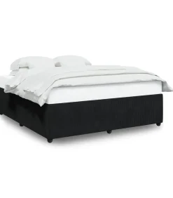 Best Bedframe zonder matras 200x200 cm fluweel zwart Bedden