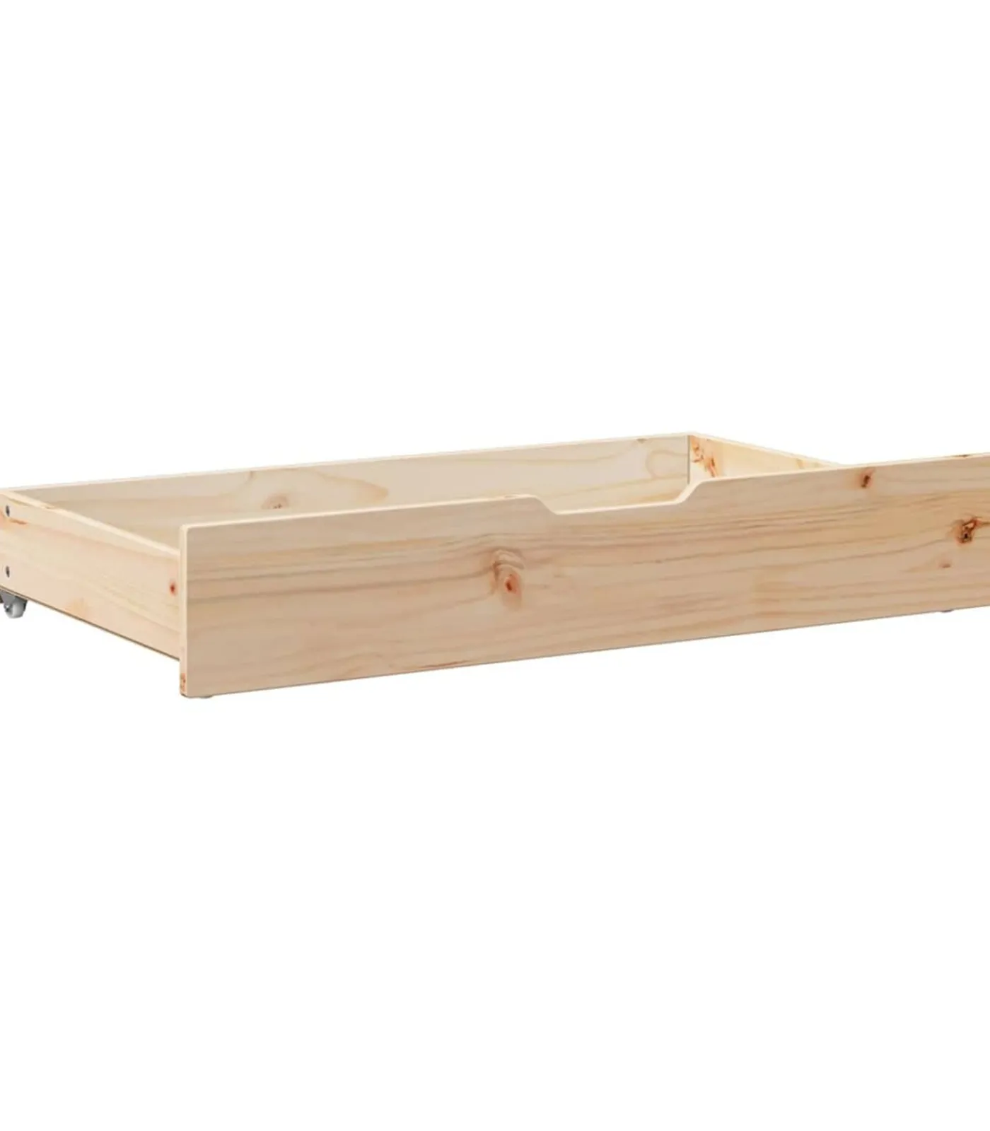 Clearance Bedlades 2 st met wieltjes 95x55x17 cm massief grenenhout Organiseren