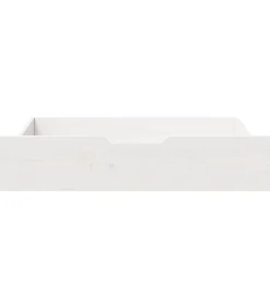 Discount Bedlades 2 st 85x55x17 cm massief grenenhout wit Organiseren