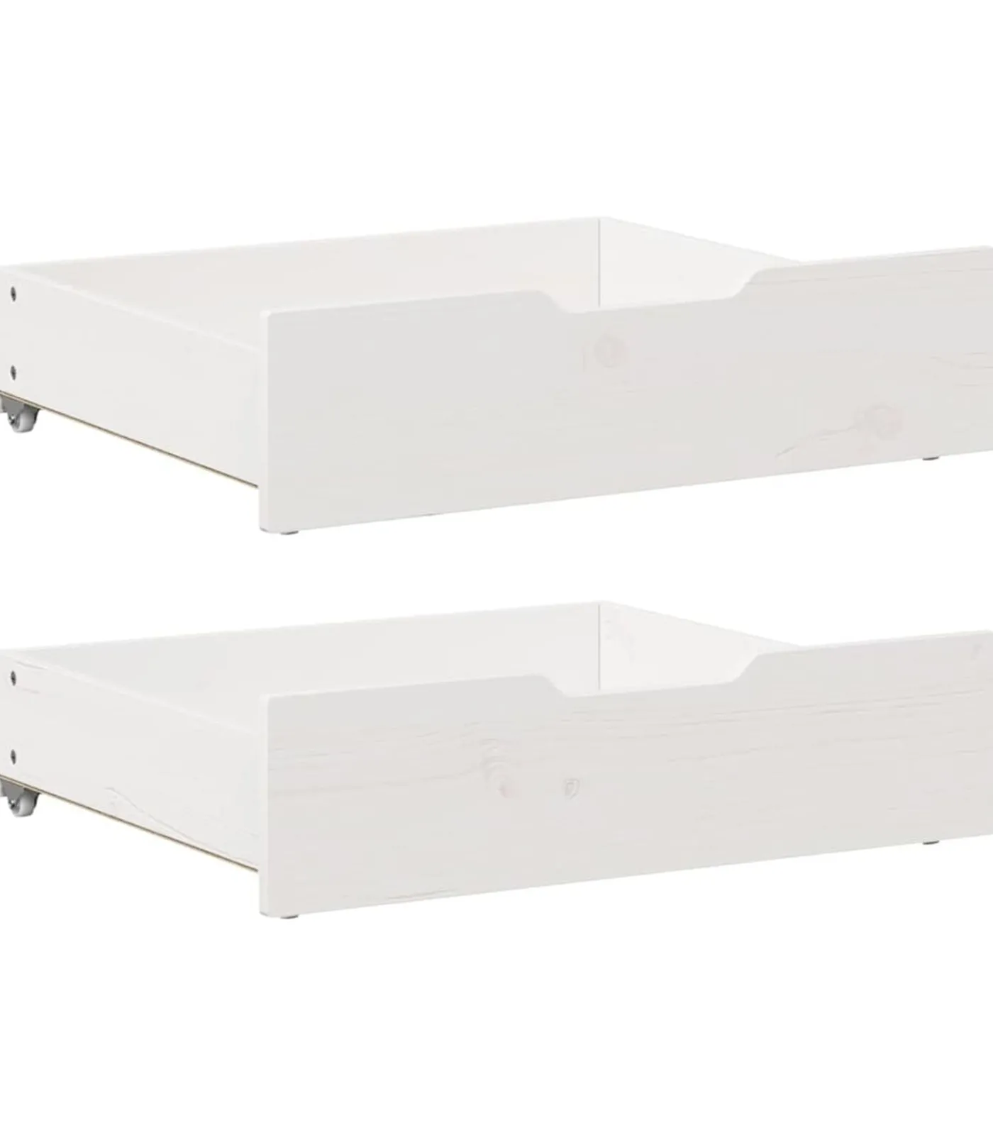 New Bedlades 2 st 65x55x17 cm massief grenenhout wit Organiseren