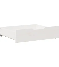 New Bedlades 2 st 65x55x17 cm massief grenenhout wit Organiseren