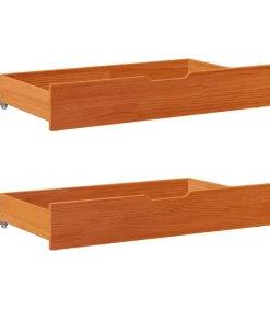 New Bedlades 2 st 95x55x17 massief grenenhout wasbruin Organiseren