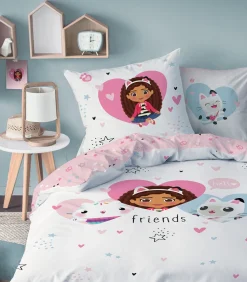 Sale Bedrukt beddengoed 100% katoen, HEARTS Dekbedovertrekken