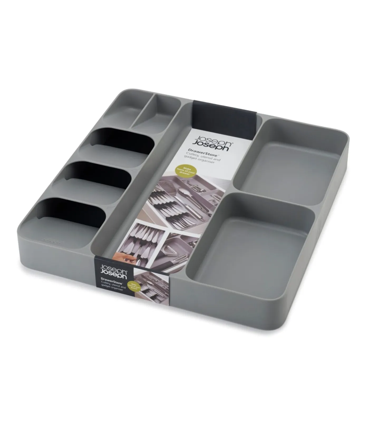 Discount Bestekbak - 8 Vaks - DrawerStore - Grijs - 39 x 39 cm Bestek