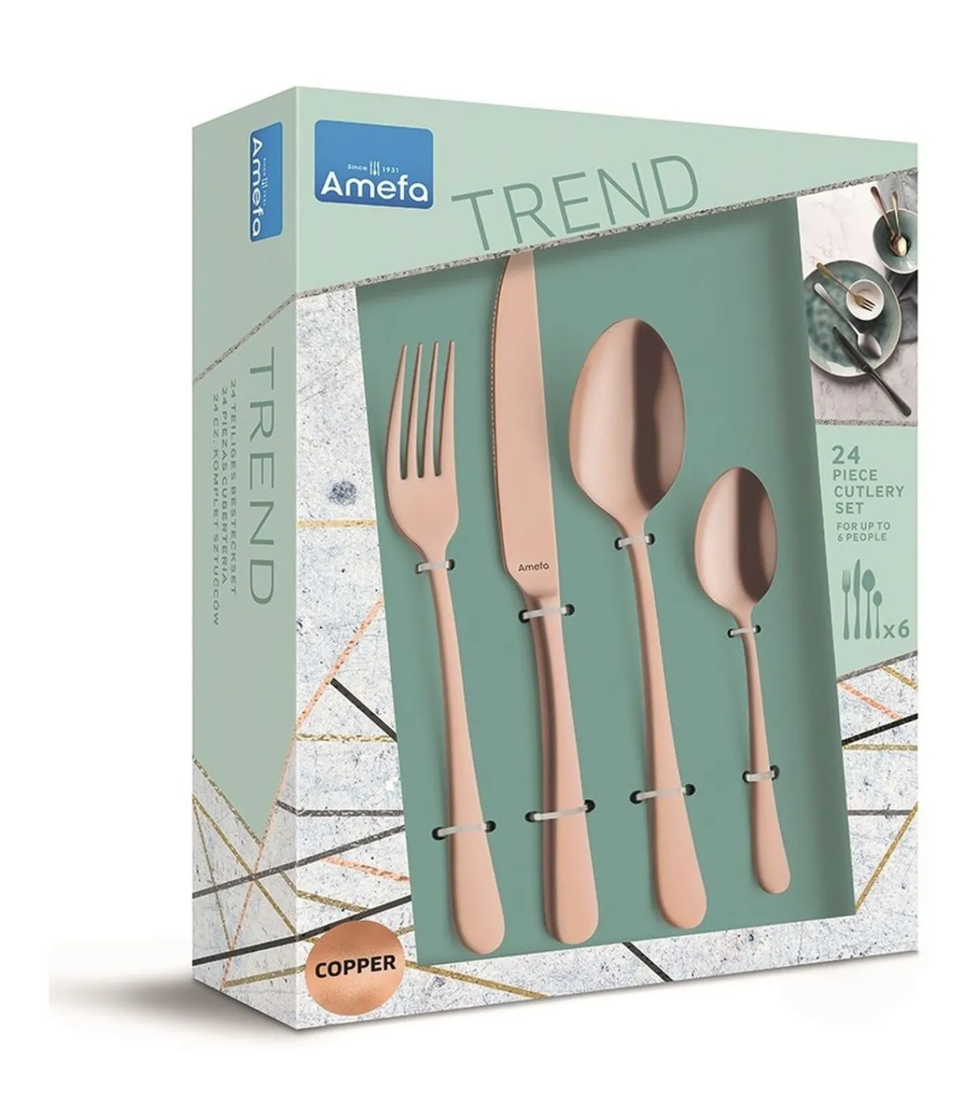 Sale Bestekset Austin Vintage Koper 24-Delig Bestek
