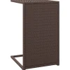 Online Bijzettafel C-vormig 40x35x60 cm poly rattan bruin Tafels