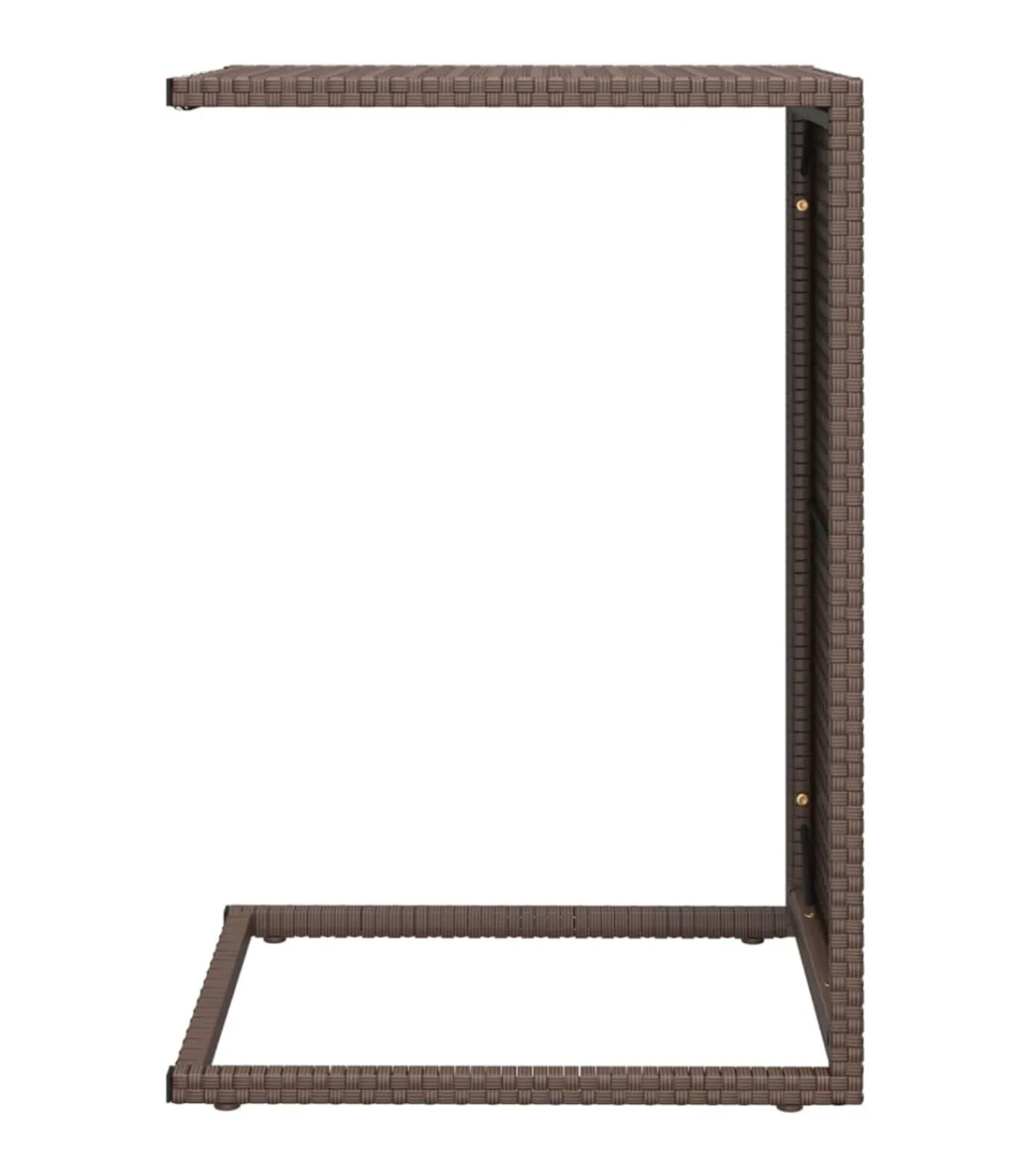 Online Bijzettafel C-vormig 40x35x60 cm poly rattan bruin Tafels